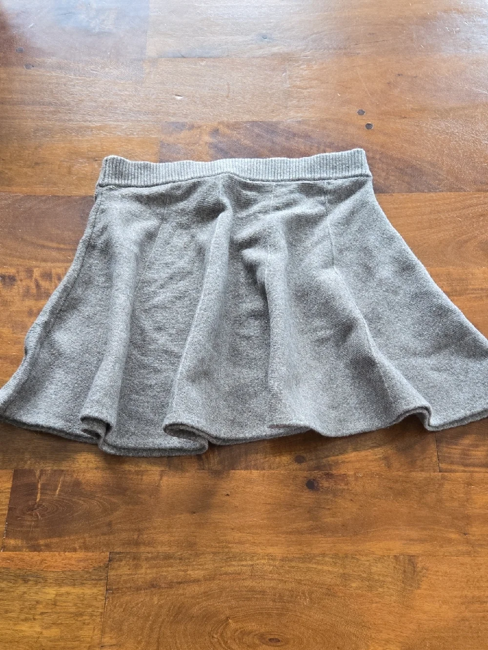 Free People Knit Wool Blend Skater Mini Skirt Taupe Brown Size Small